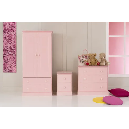 Handmade in England Kiddies 3 Piece Bedroom Set in Pink Handmade in England Kiddies 3 Piece Bedroom Set in Pink