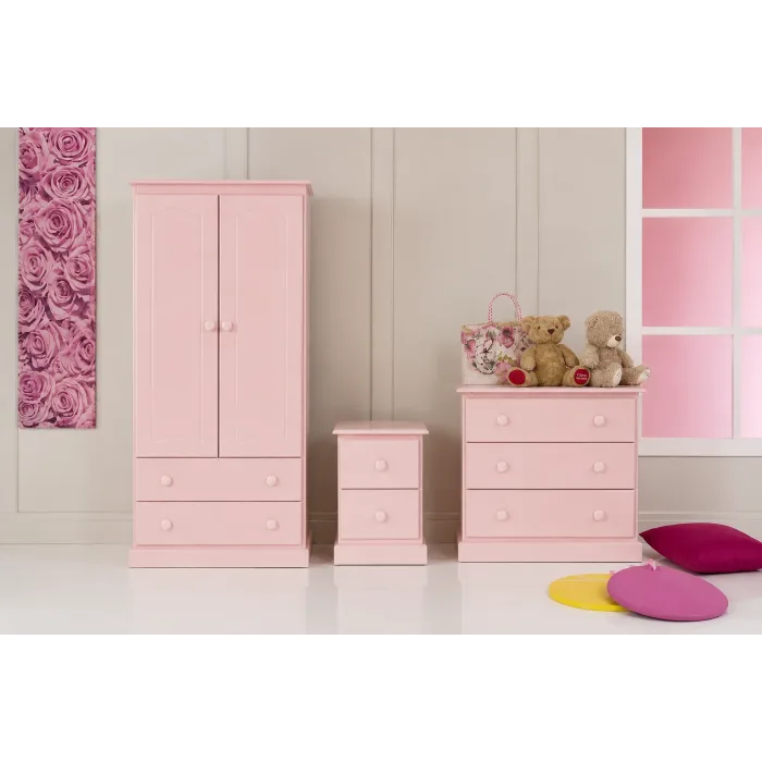 Handmade in England Kiddies 3 Piece Bedroom Set in Pink