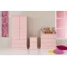 3 Piece Bedroom Furniture Set - Kiddies Pink | Handmade in England
