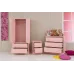Handmade in England Kiddies 3 Piece Bedroom Set in Pink