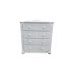 UK Handmade 4 Drawer 90cm Wide Chest of Drawers Curve At Top - Manhattan White - Fully Assembled (Made to Measure)