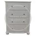 UK Handmade 4 Drawer 70cm Wide Chest of Drawers Slim - Manhattan White - Fully Assembled (Made to Measure)