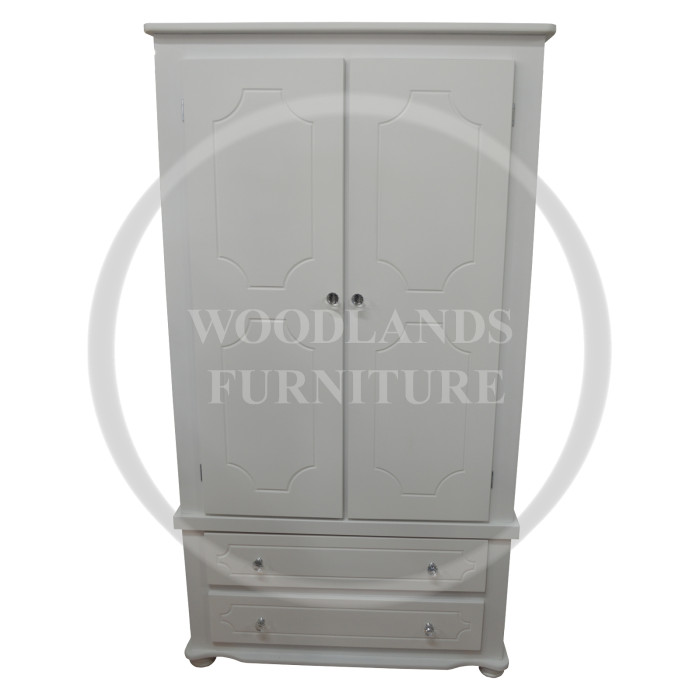 MANHATTAN 2 DRAWER WARDROBE IN WHITE