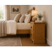 Handmade in England Moroccan Solid Pine 2 Drawer Bedside Cabinet in Light Oak Wax - Fully Assembled