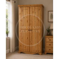 MOROCCAN SOLID PINE 2 DOOR FULL HANGING WARDROBE IN LIGHT OAK POLISHED MOROCCAN SOLID PINE 2 DOOR FULL HANGING WARDROBE IN LIGHT OAK POLISHED