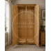 MOROCCAN SOLID PINE 2 DOOR FULL HANGING WARDROBE IN LIGHT OAK POLISHED