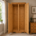 Moroccan Solid Pine 2 Door Full Hanging Wardrobe In Light Oak Polished