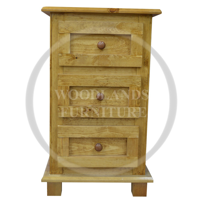 ROMAN SOLID PINE 3 DRAWER BEDSIDE IN ANTIQUE WAX ROMAN SOLID PINE 3 DRAWER BEDSIDE IN ANTIQUE WAX