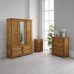 Solid Pine Triple 3 Piece Bedroom Furniture Set - Roman Light Oak Wax | Handmade in England