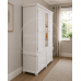 ROMAN SOLID PINE 4 DRAWER TRIPLE MIRRORED WARDROBE IN WHITE