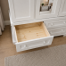 Roman Solid Pine 4 Drawer Triple Mirrored Wardrobe In White