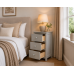 Handmade in England Shaker 3 Drawer Bedside Cabinet - Fully Assembled