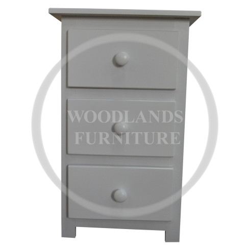 SHAKER 3 DRAWER BEDSIDE CABINET