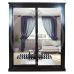 Handmade in the UK Solid Pine 2 Door Double Mirrored Wardrobe - Slider Black (Made to Measure) Handmade in the UK Solid Pine 2 Door Double Mirrored Wardrobe - Slider Black (Made to Measure)