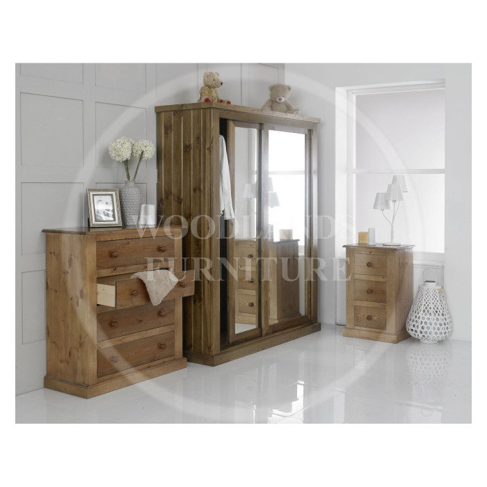 SLIDER SOLID PINE DOUBLE MIRRORED 3 PIECE SET IN KENILWORTH WAX SLIDER SOLID PINE DOUBLE MIRRORED 3 PIECE SET IN KENILWORTH WAX