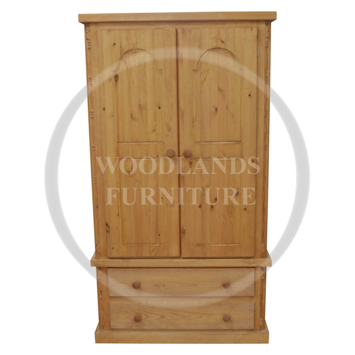 TEXAS SOLID PINE 2 DRAWER WARDROBE IN LIGHT OAK WAX TEXAS SOLID PINE 2 DRAWER WARDROBE IN LIGHT OAK WAX