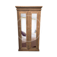 VICTORIAN SOLID PINE DOUBLE MIRRORED FULL HANGING WARDROBE VICTORIAN SOLID PINE DOUBLE MIRRORED FULL HANGING WARDROBE