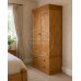 VICTORIAN SOLID PINE 2 DRAWER WARDORBE IN LIGHT OAK WAX VICTORIAN SOLID PINE 2 DRAWER WARDORBE IN LIGHT OAK WAX