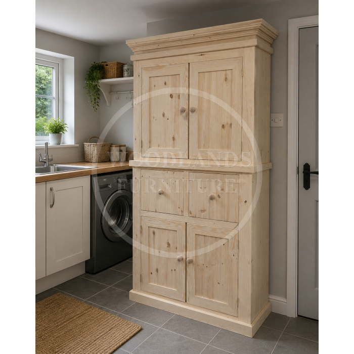 VICTORIAN SOLID PINE LARDER CUPBOARD IN NATURAL WOOD VICTORIAN SOLID PINE LARDER CUPBOARD IN NATURAL WOOD