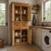 VICTORIAN SOLID PINE LARDER CUPBOARD IN LIGHT OAK VICTORIAN SOLID PINE LARDER CUPBOARD IN LIGHT OAK