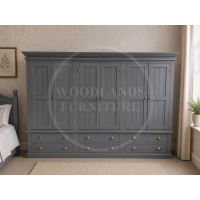 VICTORIAN SOLID PINE 6 DOOR 6 DRAWER WARDROBE FARROW AND BALL STIFKEY BLUE VICTORIAN SOLID PINE 6 DOOR 6 DRAWER WARDROBE FARROW AND BALL STIFKEY BLUE