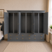 Victorian Solid Pine 6 Door 6 Drawer Wardrobe Farrow And Ball Stifkey Blue