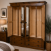 VICTORIAN SOLID PINE QUAD 4 DRAWER WARDROBE IN MEDIUM POLISHED