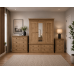 Handmade in Britain Solid Pine Triple 3 Piece Bedroom Furniture Set - Victorian Light Antique Wax (Custom Finish Options)