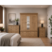 Handmade in England Victorian Solid Pine Triple 3 Piece Bedroom Set in Light Antique Wax