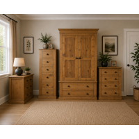 VICTORIAN SOLID PINE 3 PIECE SLIM BEDROOM SET