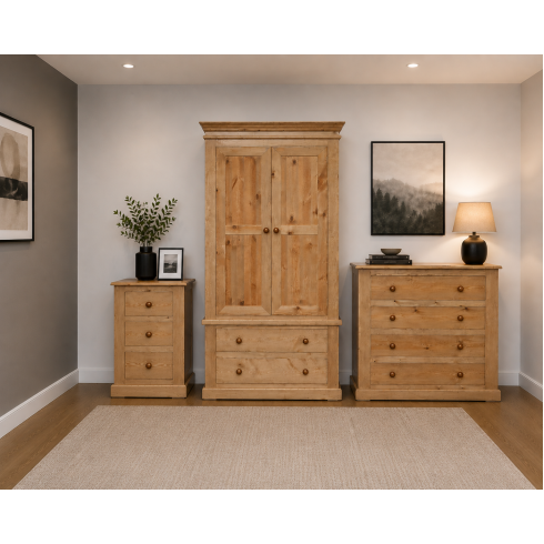 VICTORIAN SOLID PINE 3 PIECE BEDROOM SET IN LIGHT OAK WAX VICTORIAN SOLID PINE 3 PIECE BEDROOM SET IN LIGHT OAK WAX