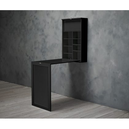 Arlo Foldaway Wall Desk And Breakfast Table Black