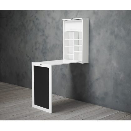 Arlo Foldaway Wall Desk And Breakfast Table White