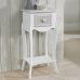 Brittany 1 Drawer Bedside Table White-Grey