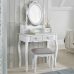 Brittany Dressing Table Mirror White-Grey