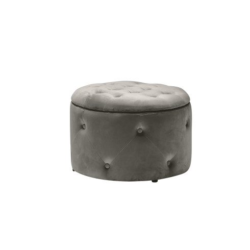 Cleo Storage Pouff Charcoal