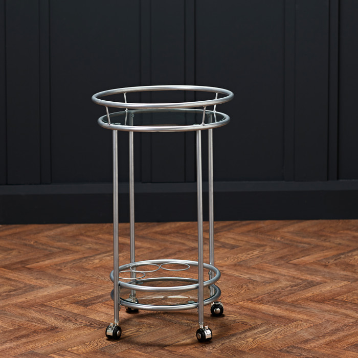 Collins Drinks Trolley Silver Collins Drinks Trolley Silver