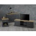 Devon 3 Door 2 Drawer Sideboard Charcoal