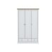 Devon 3 Door 2 Drawer Wardrobe White Devon 3 Door 2 Drawer Wardrobe White
