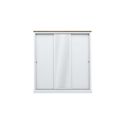 Devon 3 Door Sliding Wardrobe White Devon 3 Door Sliding Wardrobe White