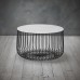 Enzo Large Cage Table Marble Top Black Frame