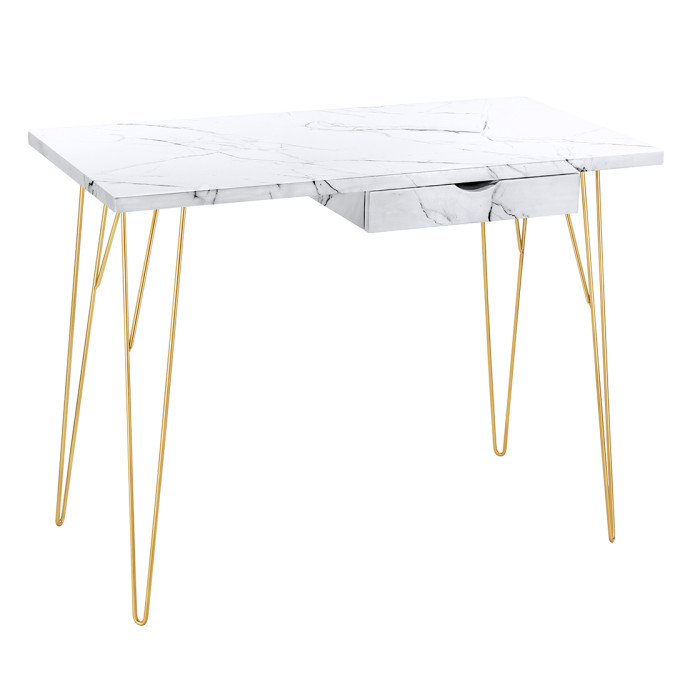 Fusion Desk White Marble Fusion Desk White Marble