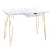 Fusion Desk White Marble