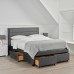 Greenwich 4.6 Double Bed Grey Velvet