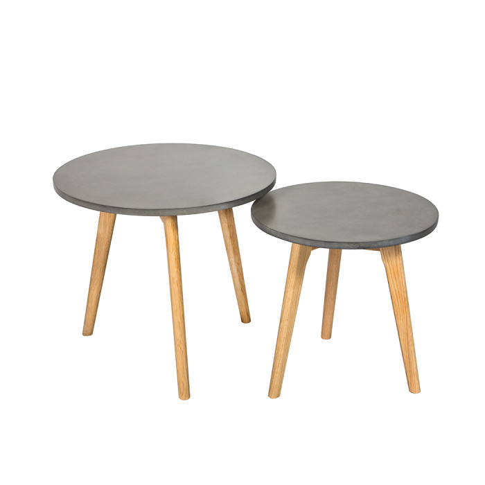 Hex Nest Of 2 Concrete Effect Tables Hex Nest Of 2 Concrete Effect Tables