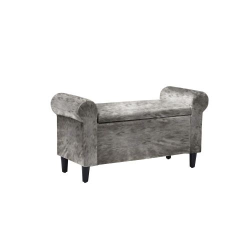 Highgrove Storage Ottoman Silver