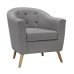 Hudson Chair with Buttons Grey