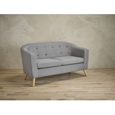 Hudson Sofa With Buttons Grey