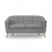 Hudson Sofa With Buttons Grey