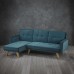 Kitson Corner Sofa Bed Teal Velvet